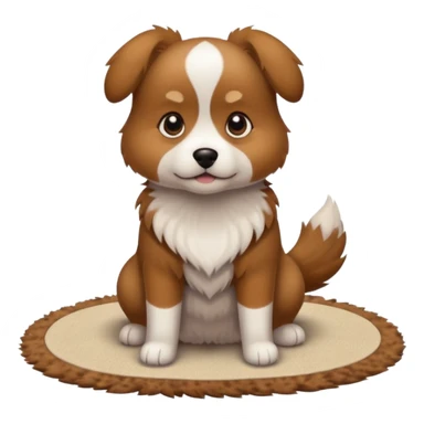 dog standing on a carpet sticker