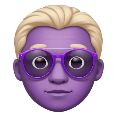 purple Leon with sunglasses  sticker