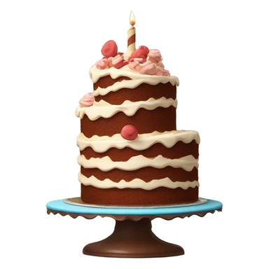 Topsy-turvy cake three layers lopsided ￼ sticker