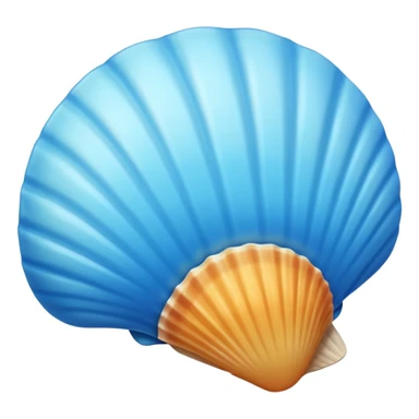 Un emojin de concha de vetor de color azul  sticker