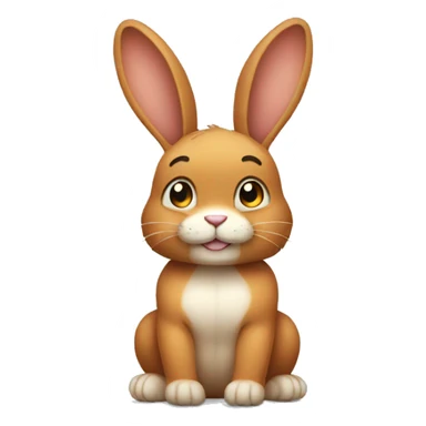 Creates a muscular cuddly rabbit sticker
