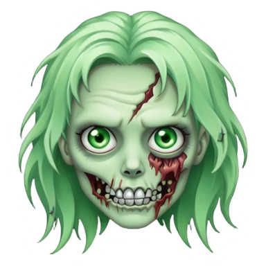zombie with hair diamond grills sticker