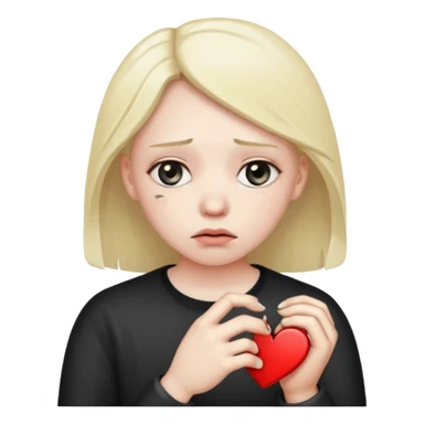  heart broken with ring sticker