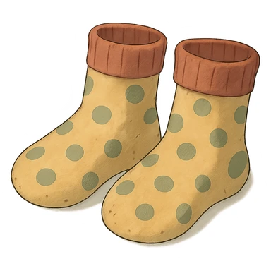 cute socks, ghibli style sticker