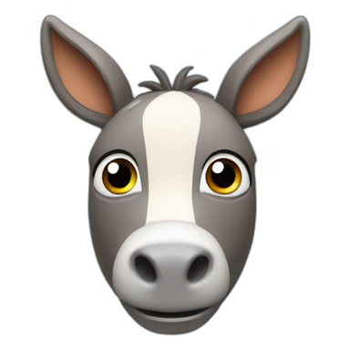 3d sphere with a cartoon Donkey skin texture with big calm eyes sticker