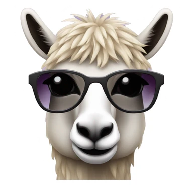 A lama with sunglasses sticker