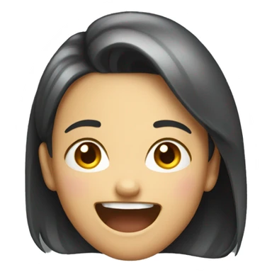 iPhone emoji Hungry girl laughing  sticker