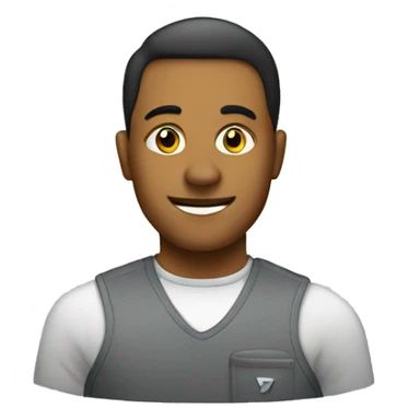 a tech-savvy with his company logo sticker