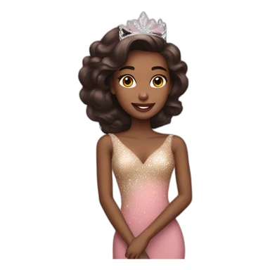 A girl with Miss Universe sticker