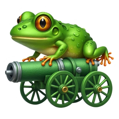 Frog exploding out of cannon sticker
