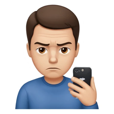 Checking phone worried sticker