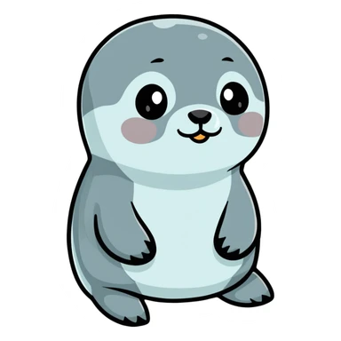 cute cartoon seal sticker