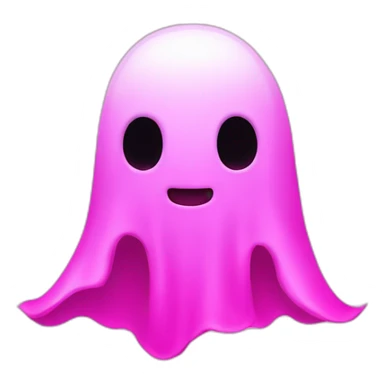 À pink néon ghost sticker