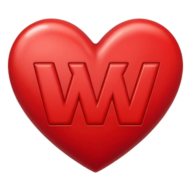 letters, M + V in a heart  sticker