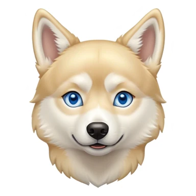 golden/blonde husky with blue eyes sticker