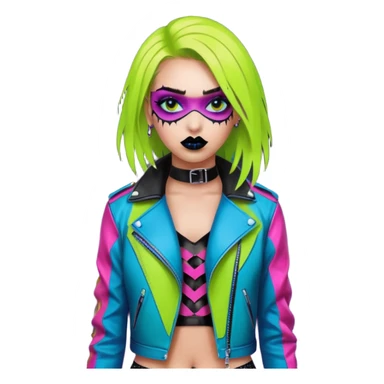 neon color Russian underground fashion  sticker