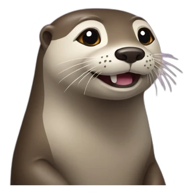Une loutre humaine sticker