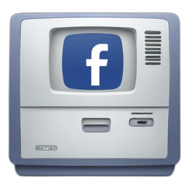 computer screen with facebook logo  sticker