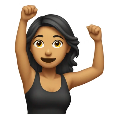 Latina girl dabbing sticker