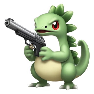 breloom the pokémon holding a pistol sticker