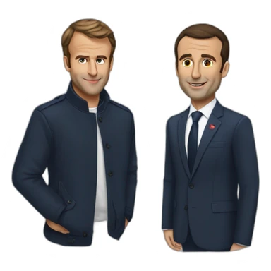 Macron avec Hamed scylla sticker