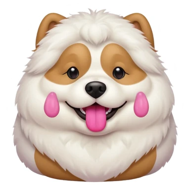 A fat dog sticker