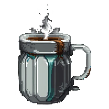 Coffee mug with steam sticker