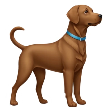 Please make a brown lab one side profile full body like this: 🐕 sticker
