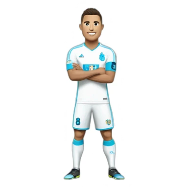 Ronaldo avec le maillot de Marseille sticker