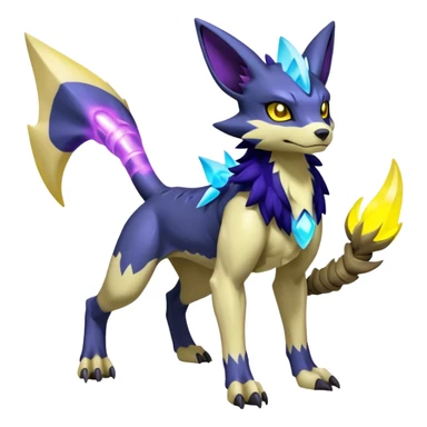 Manectric-Lucio-Cubone-Umbreon-Marowak-Draco-Fakémon-hybrid-creature (full body), 4 legs sticker