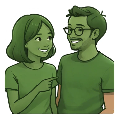 two people social sticker