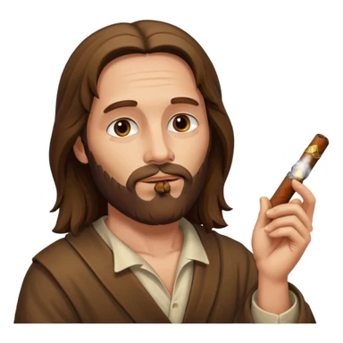 Jesus smoking a cigar sticker