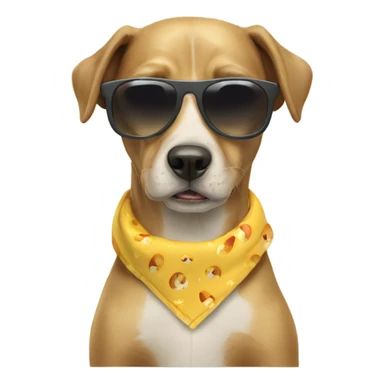 Dog With  sunglases at the beach   sticker