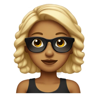 confident girl with sunglasses with arm tattoos sticker