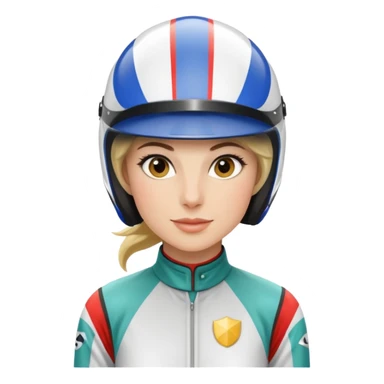  horse jockey woman face sticker