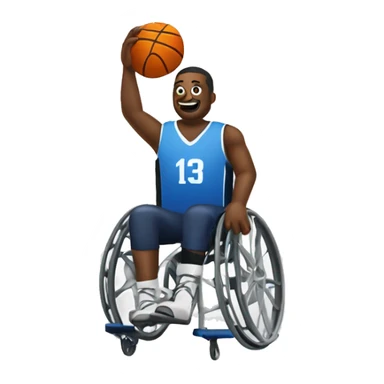 Wheelchair basketball sticker