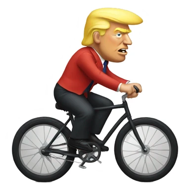 Trump on a bicycle  sticker