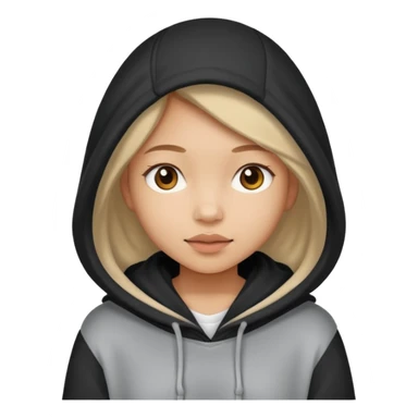 girl with a hood on sticker