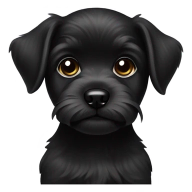black maltipo puppy sticker