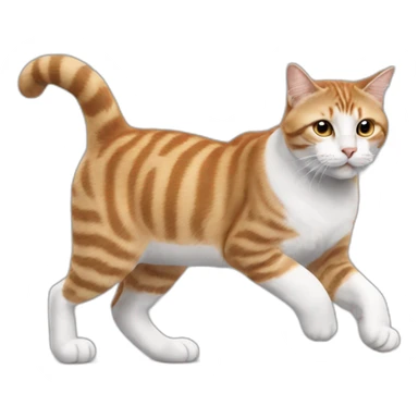Chat qui marche sur ses deux pattes sticker