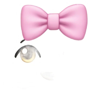 fluffy cream cosmetic bag with a bow sticker