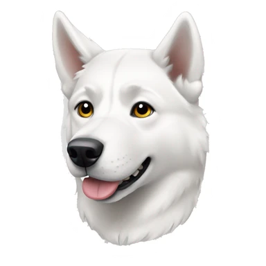 All white husky sticker