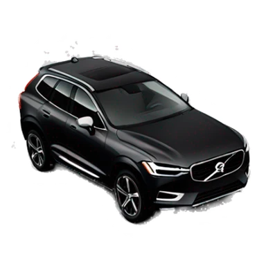 Black Volvo xc60 with black wheels sticker
