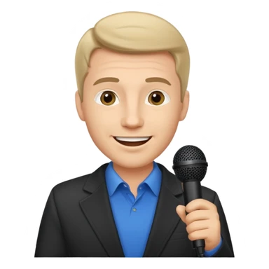 Public Speaker man with mic sticker