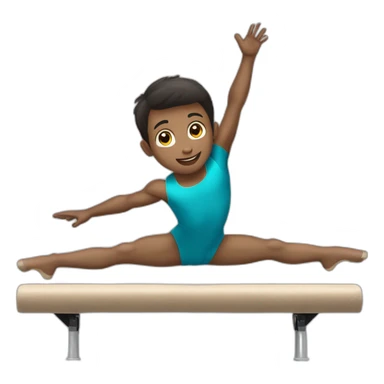 Boy Gymnast who is doing pommel horse sticker
