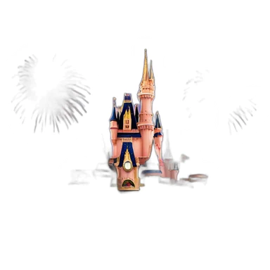 Disney castle with fireworks in background  sticker