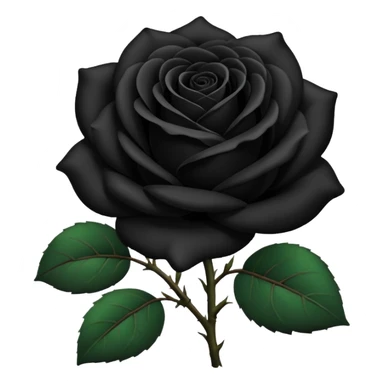black rose, without green leaves, just flower sticker