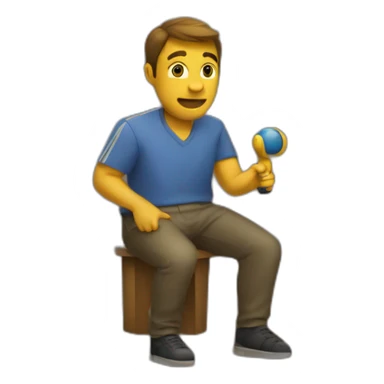 men taking a clubbell sticker