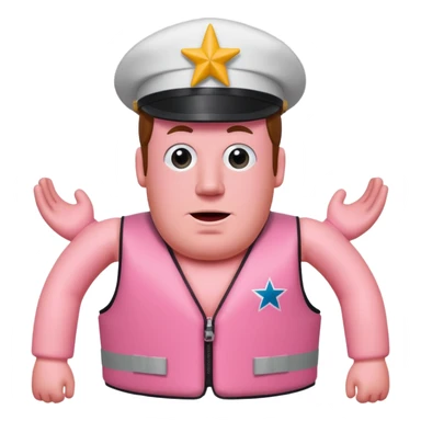 Patrick from SpongeBob on the titanic  sticker