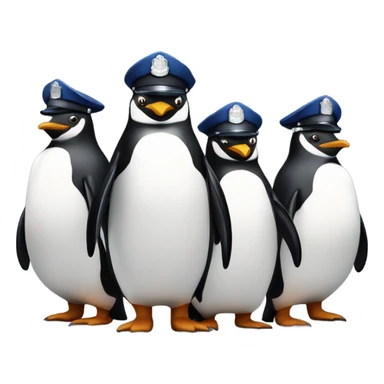 Penguin police sticker